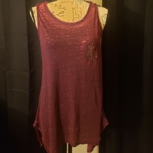 Burgundy tank top